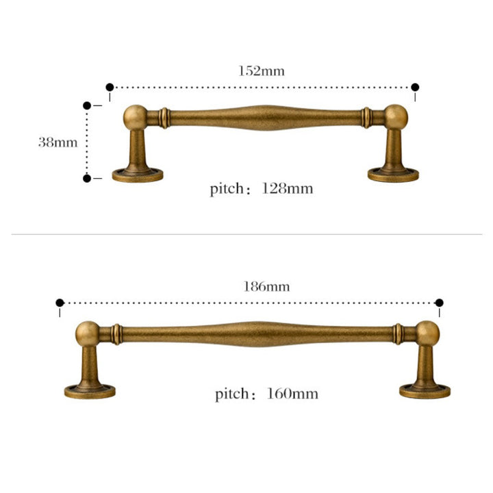 STACK antique brass 5 inch cabinet cup pull - ARCHANDLES