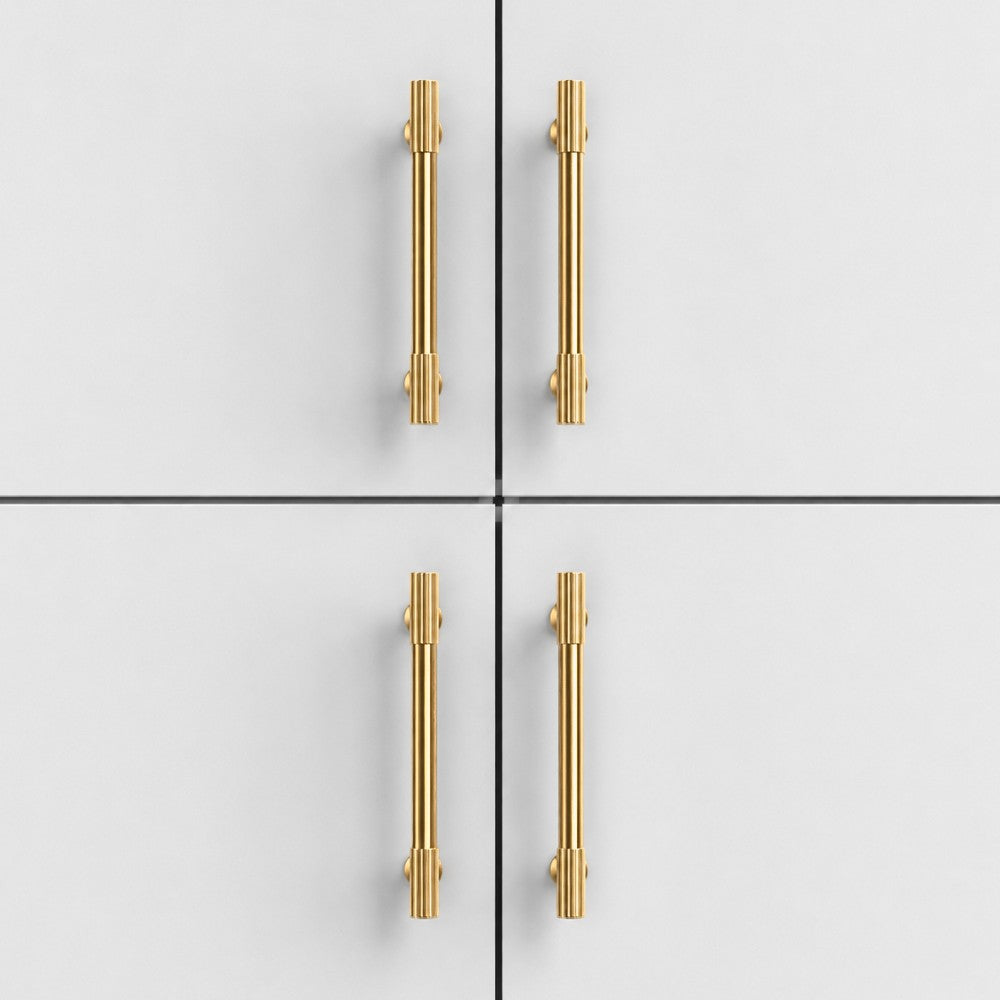VAPOR brushed gold 3.75 inch cabinet bar pull - ARCHANDLES