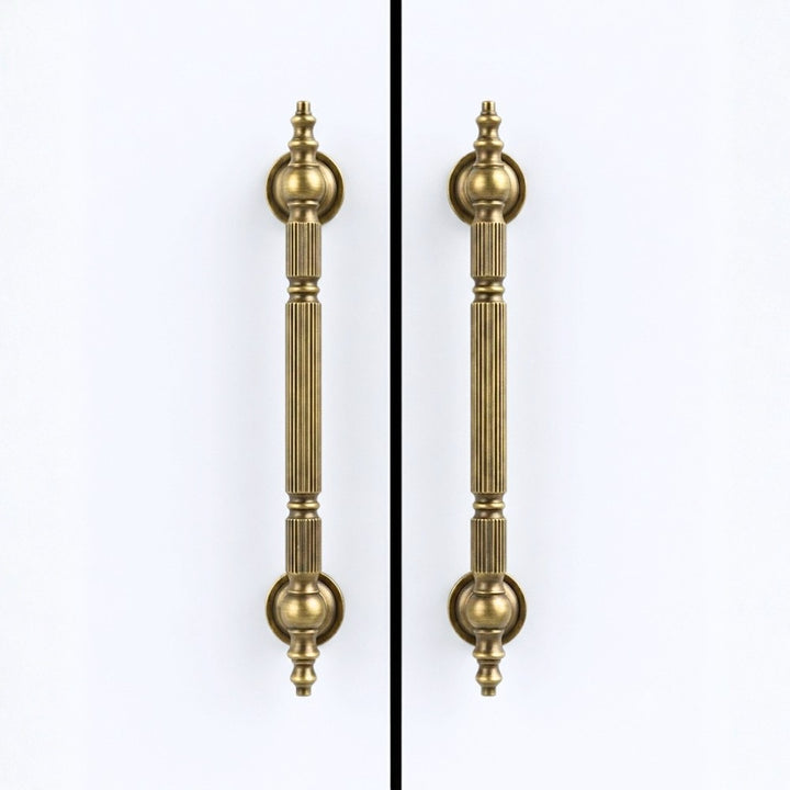 VEIL polished gold 7.5 inch cabinet bar pull - navy blue kitchen - ARCHANDLES