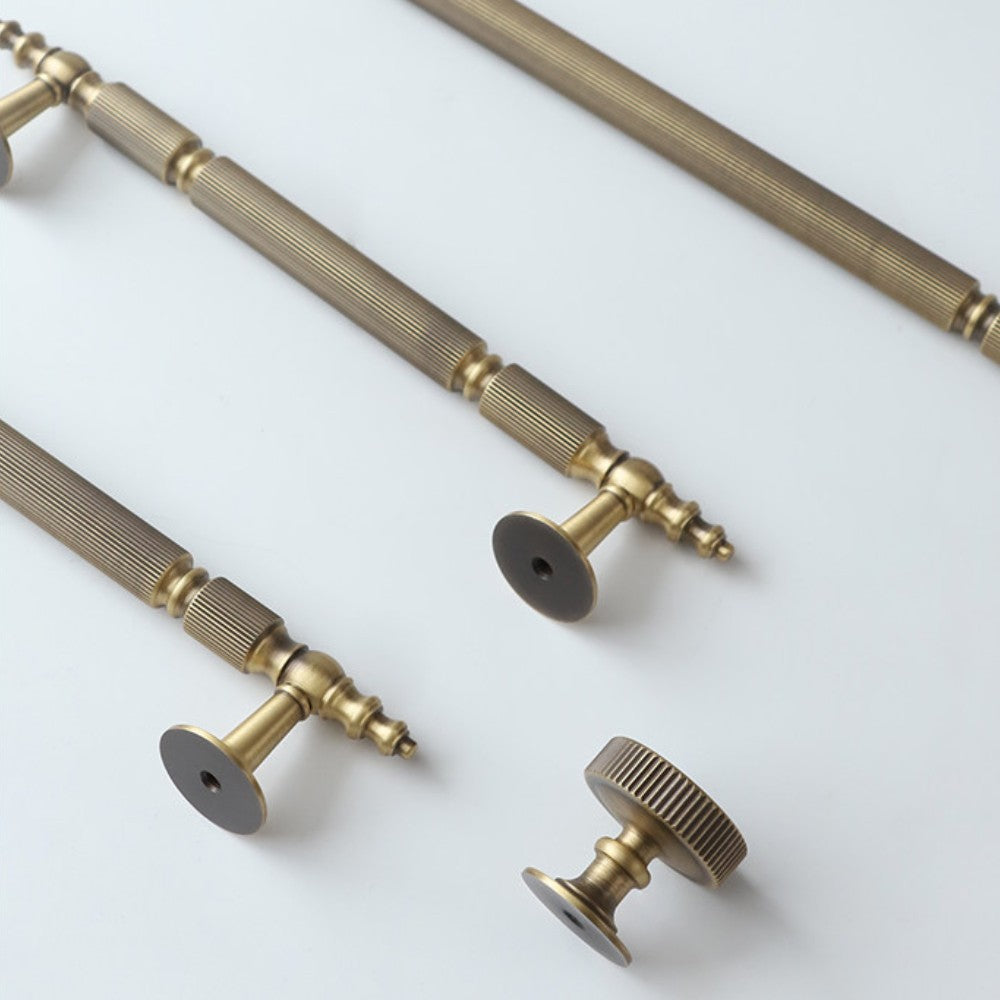 VEIL polished gold 7.5 inch cabinet bar pull - navy blue kitchen - ARCHANDLES