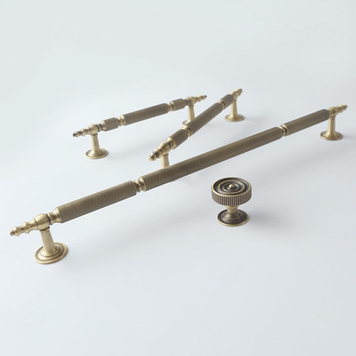 VEIL polished gold 7.5 inch cabinet bar pull - navy blue kitchen - ARCHANDLES