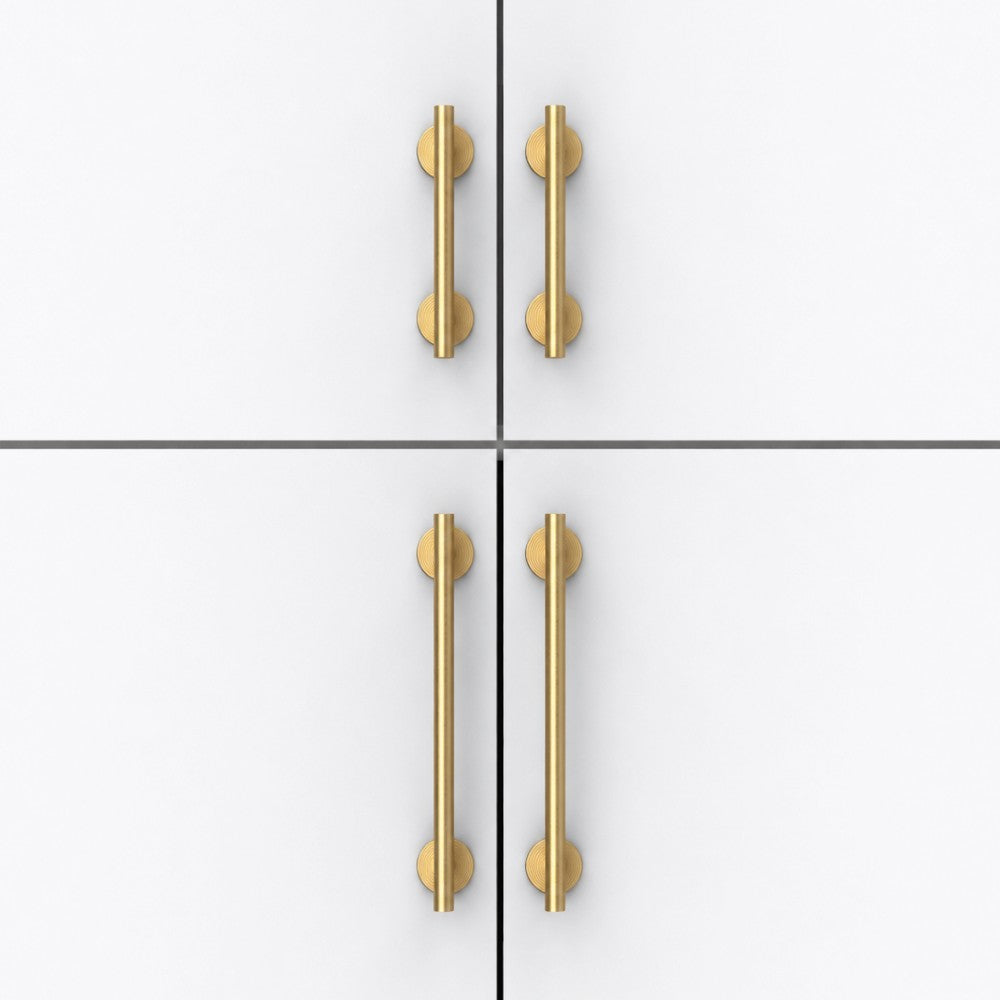 ZEPHYR brushed gold 7.5 inch cabinet bar pull - ARCHANDLES