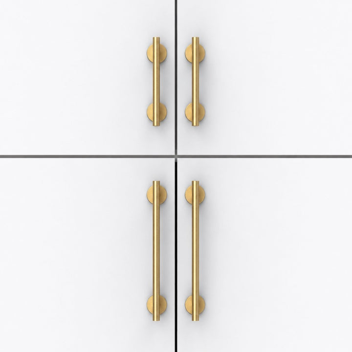 ZEPHYR brushed gold 7.5 inch cabinet bar pull - ARCHANDLES