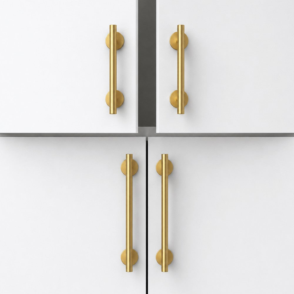 ZEPHYR brushed gold 7.5 inch cabinet bar pull - ARCHANDLES