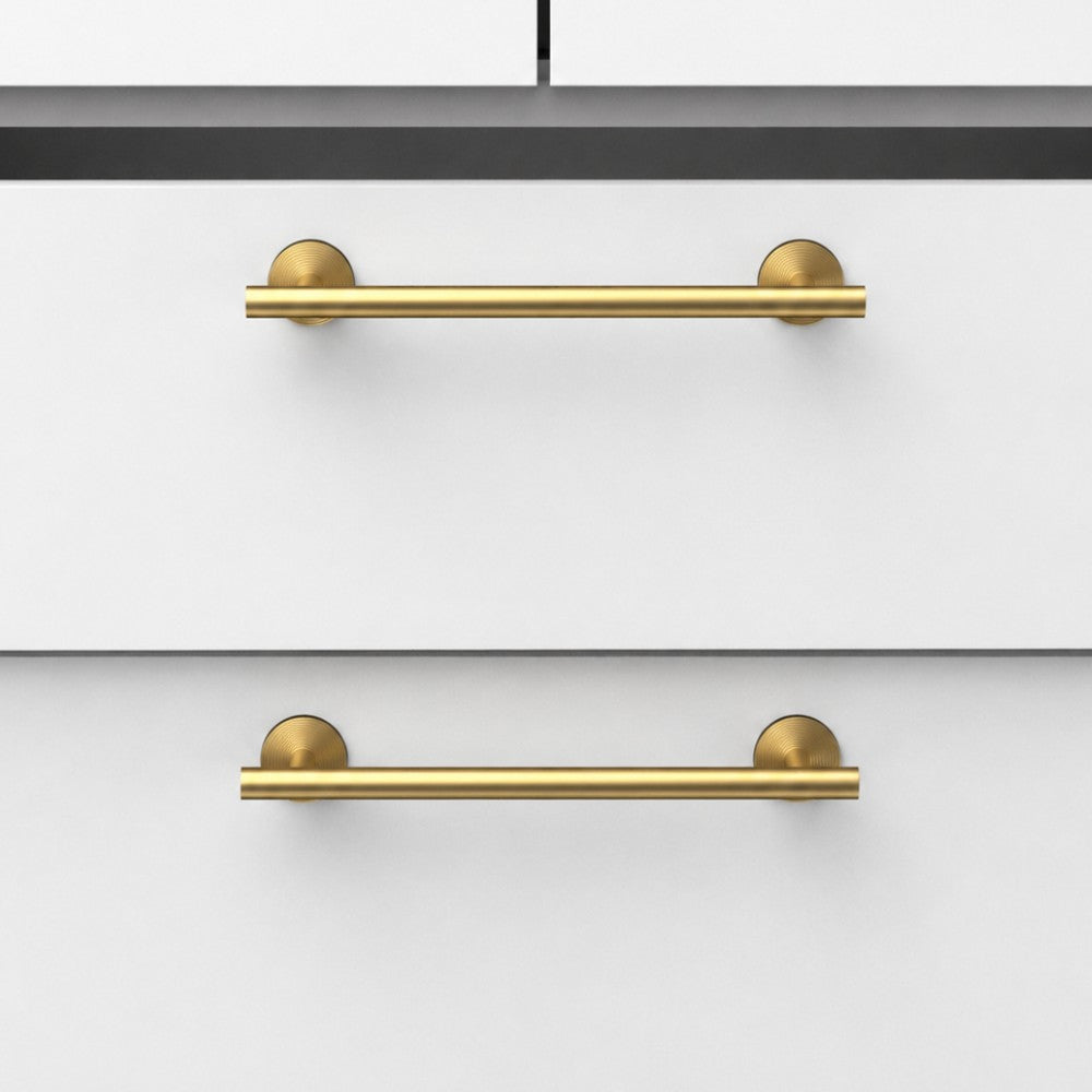 ZEPHYR brushed gold 7.5 inch cabinet bar pull - ARCHANDLES