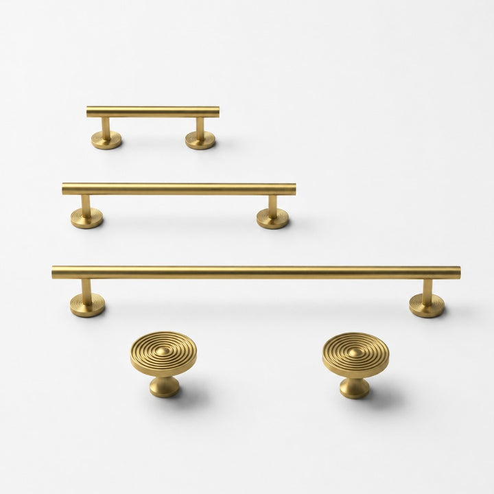 ZEPHYR brushed gold 7.5 inch cabinet bar pull - ARCHANDLES