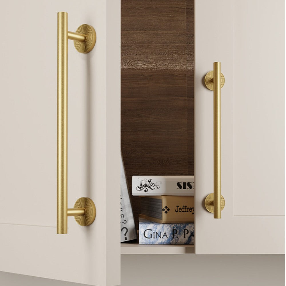 ZEPHYR brushed gold 7.5 inch cabinet bar pull - ARCHANDLES
